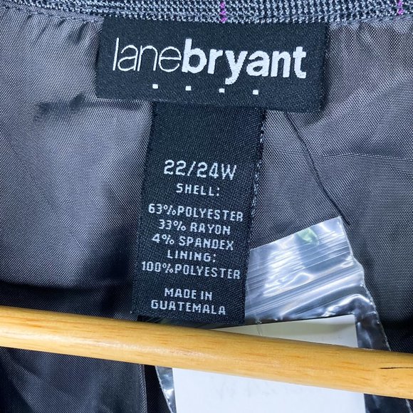 NWT Lane Bryant Gray Purple Plaid Blazer Jacket Plus size 22/24W - Picture 3 of 8